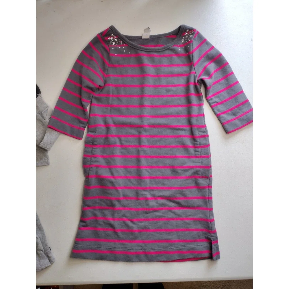 Lot 5 Girls Long Sleeve‎ Dresses Size 5T Floral Heart